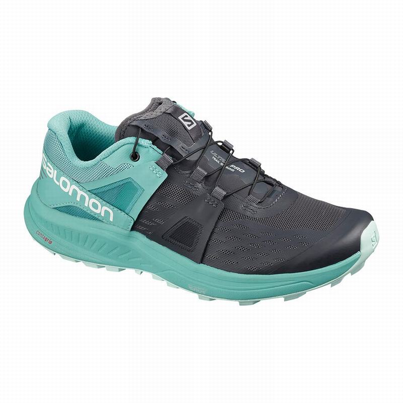 Salomon Israel ULTRA W /PRO - Womens Trail Running Shoes - Dark Blue/Turquoise (MGVW-53129)